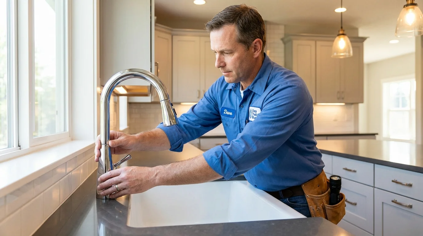 Kitchen faucet installation by Johns Plumbing LLC in Doniphan